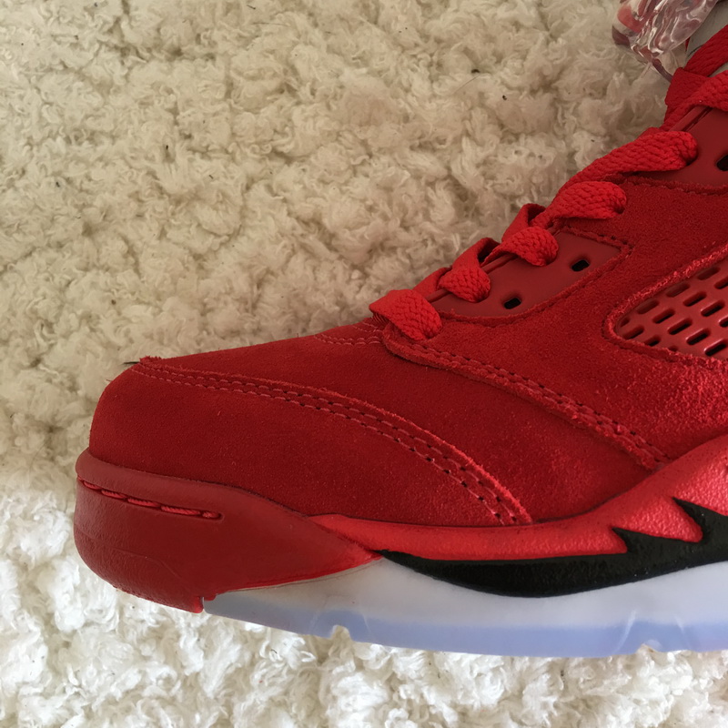 Authentic Air Jordan 5 Is No Bull Red Suede